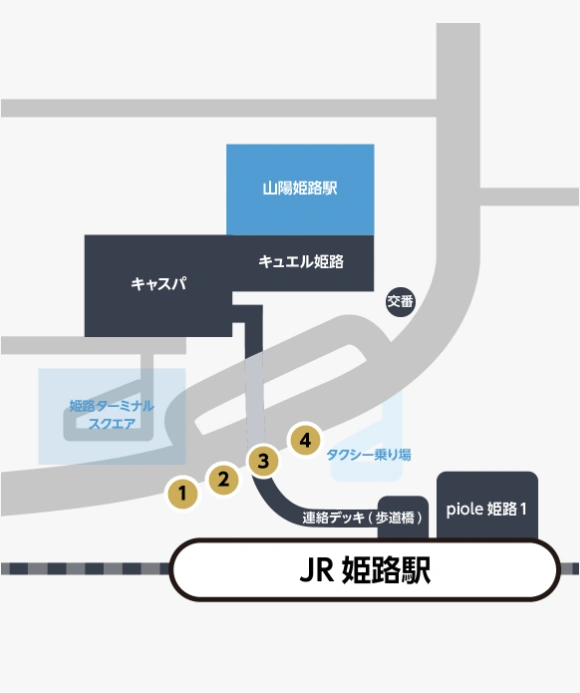 姫路駅バス乗り場マップ